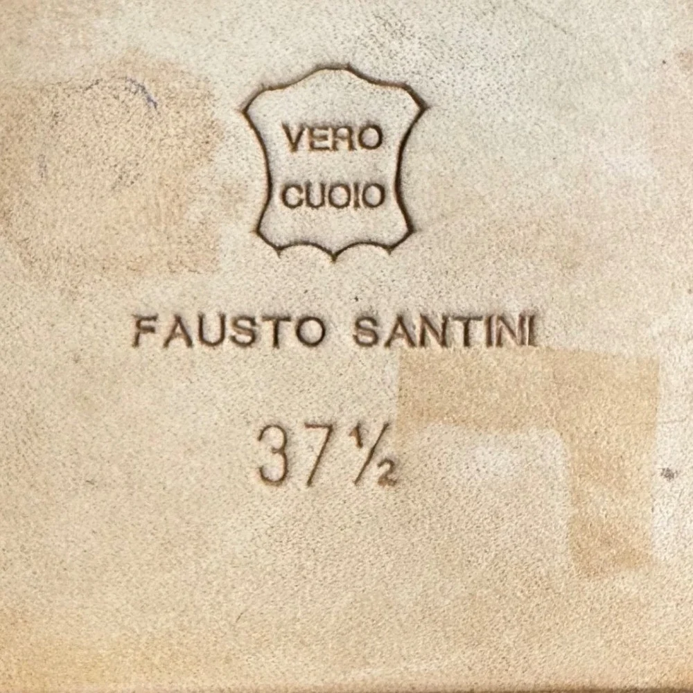 Fausto Santini Women 7-7.5 EU 37.5 Beige Linen Flats Italian Leather Sole Loafer